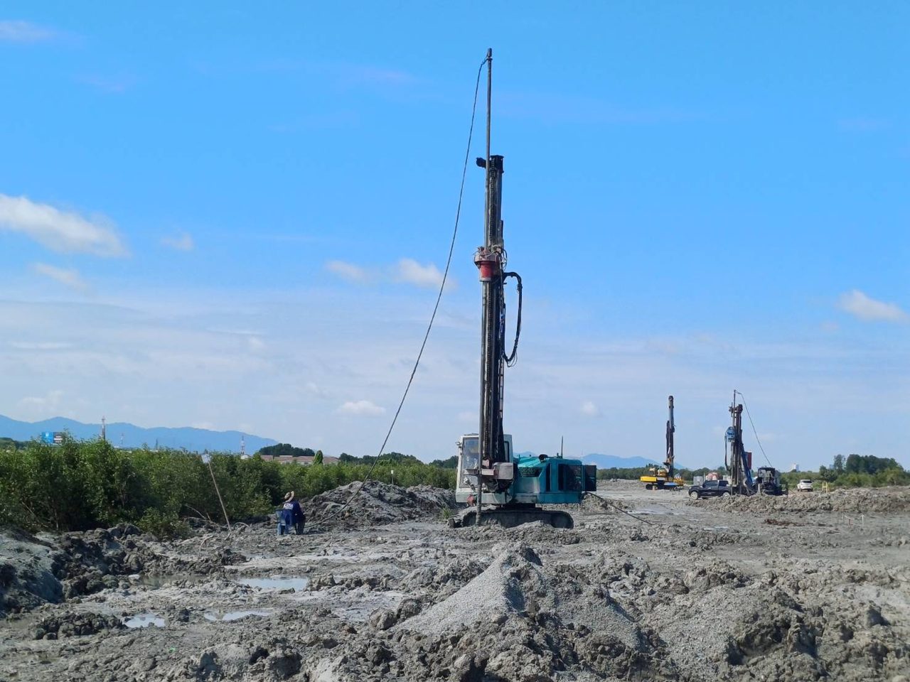 Engineering team on site
